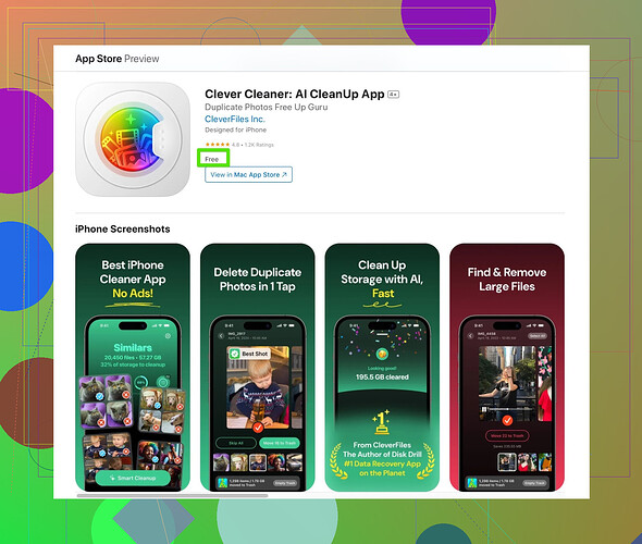 Clever Cleaner App Interface